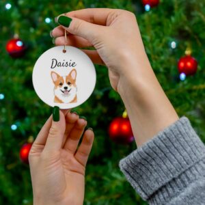 personalized pet ornament corgi fawn