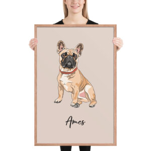 Personalized "French Bulldog Fawn" Framed Post