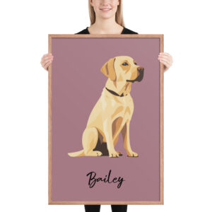 Elevate your living space with our enchanting Personalized "Labrador Retriever Yellow" Framed Poster is a masterpiece that captures the heart and soul of your beloved four-legged companion. This unique personalized pet poster goes beyond the ordinary; it's a heartfelt celebration of the unbreakable bond you share with your Labrador Retriever Yellow.