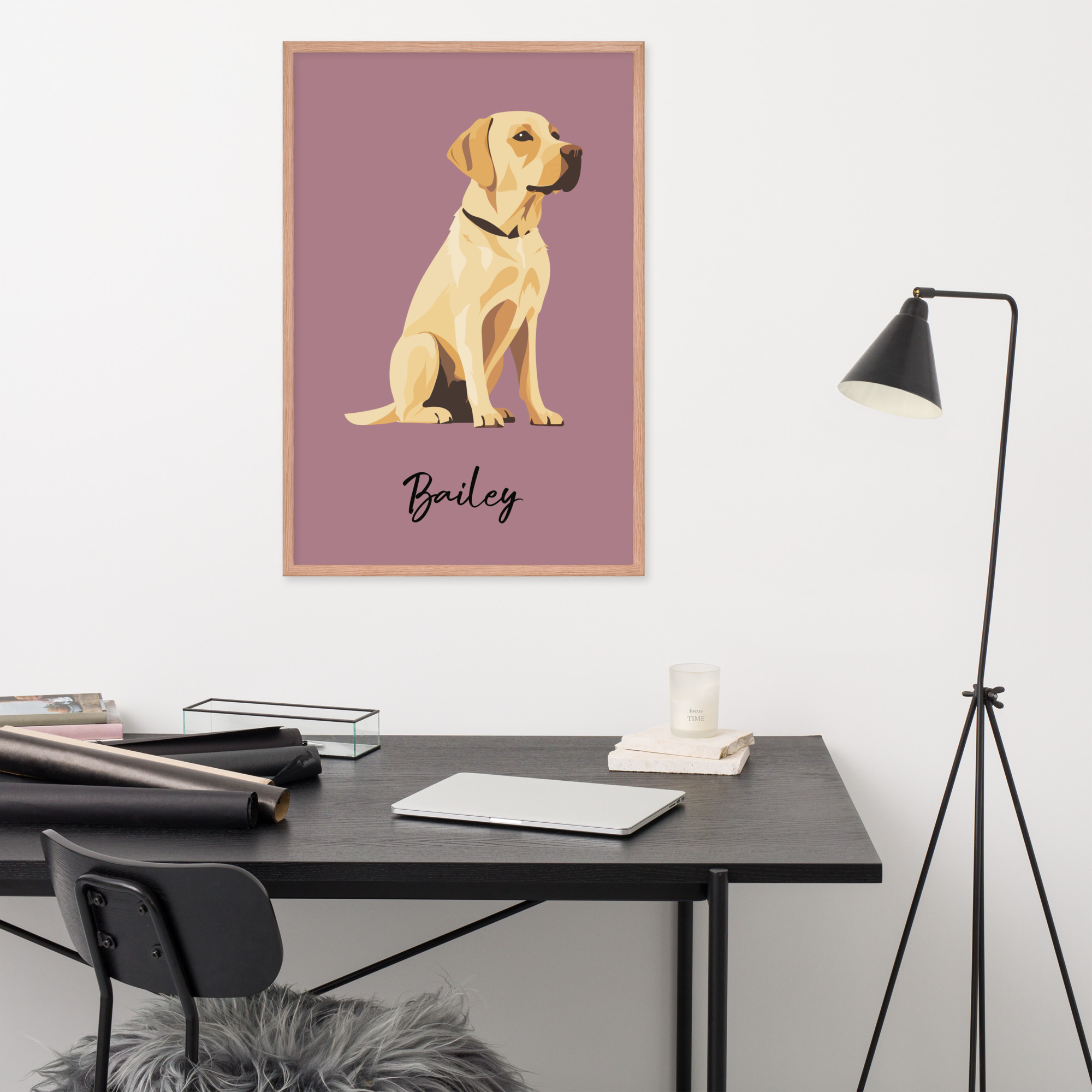 Elevate your living space with our enchanting Personalized "Labrador Retriever Yellow" Framed Poster is a masterpiece that captures the heart and soul of your beloved four-legged companion. This unique personalized pet poster goes beyond the ordinary; it's a heartfelt celebration of the unbreakable bond you share with your Labrador Retriever Yellow.