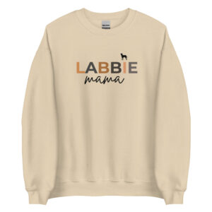 As a Labbie mama, your heart is full of love for your loyal Labrador companion. Now, you can wear your pride and affection with our "Labbie Mama" Women's Sweatshirt, designed to keep you cozy in the colder months while making a bold statement about your special bond with your four-legged friend.