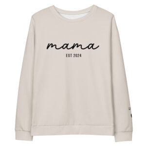 "mama est" personalized women’s sweatshirt