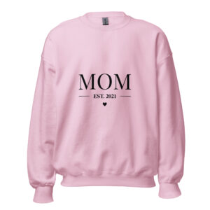 "mom est." unisex sweatshirt