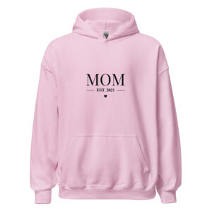 "mom est." unisex hoodie