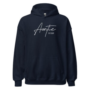 "auntie est" personalized women’s hoodie