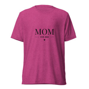 "mom est." short sleeve t shirt