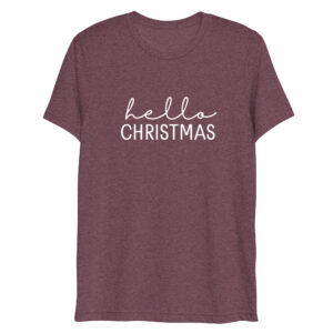 "hello christmas" women’s short sleeve t shirt