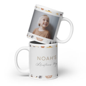 personalized "photo christmas" wraparound mug