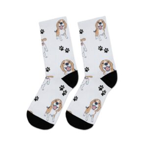 beagle dog patterned socks