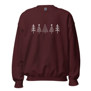 "christmas tree minimalist" women's sweatshirt