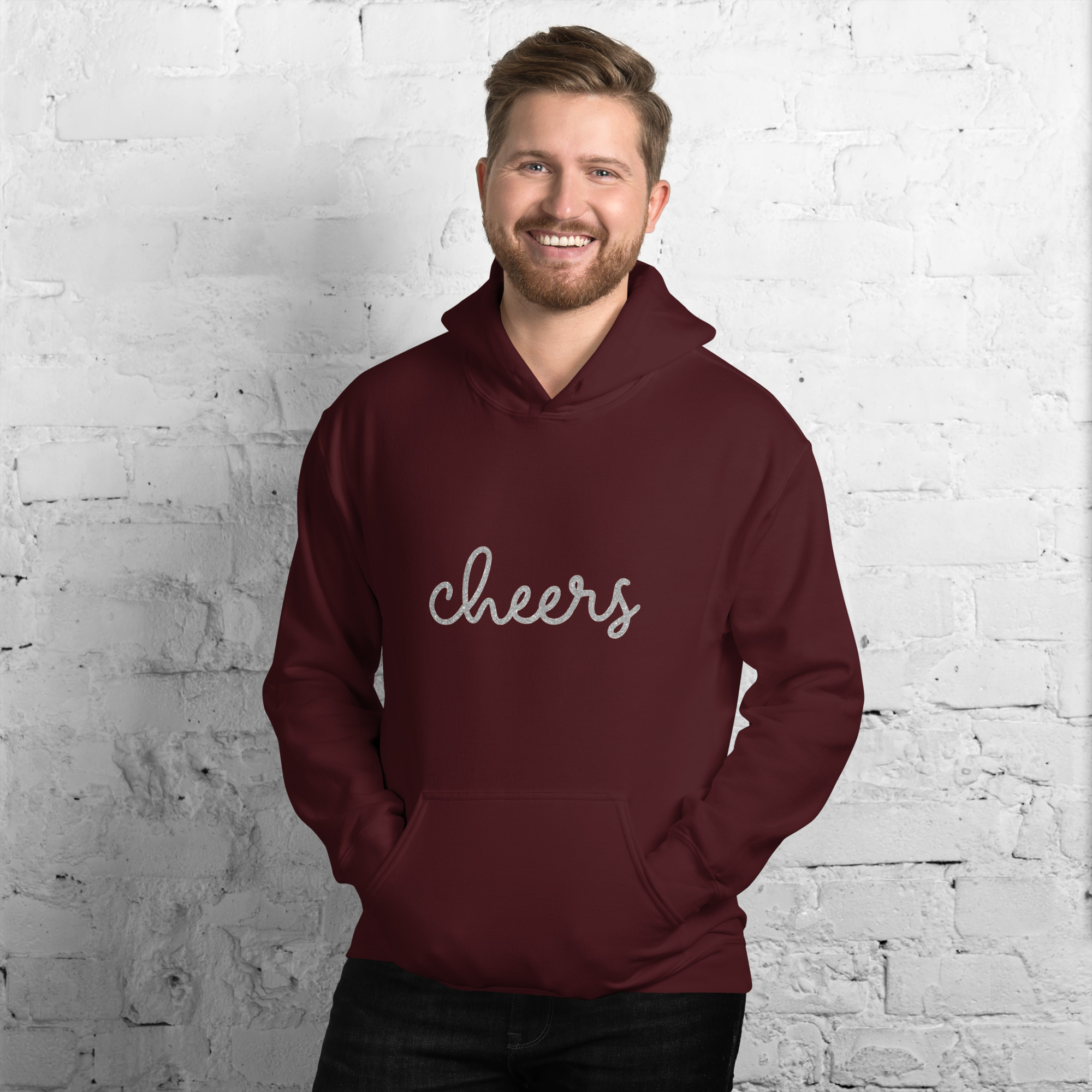 "cheers" men's hoodie