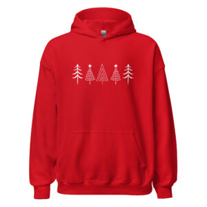 "christmas tree minimalist" women's hoodie