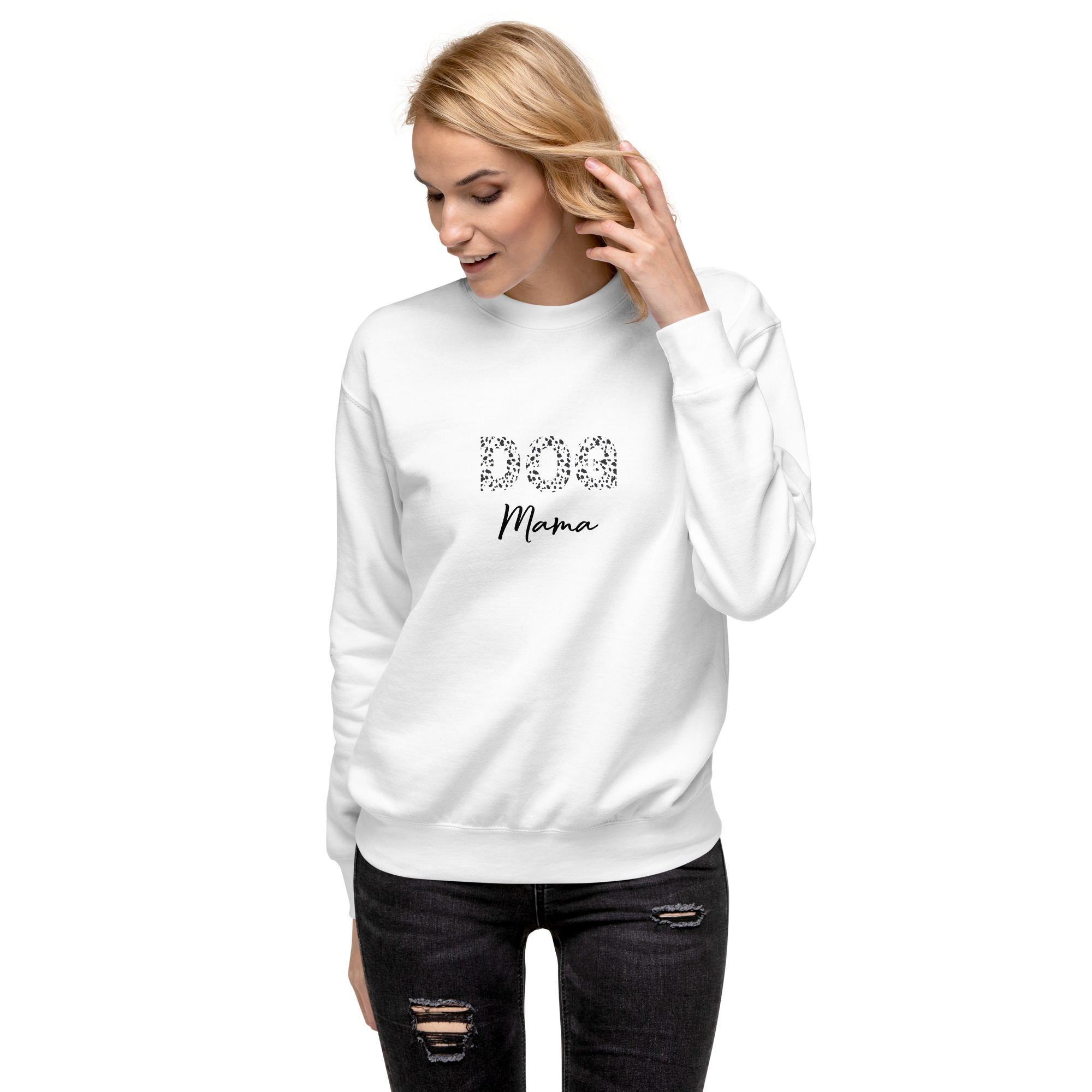 "dog mama" premium sweatshirt