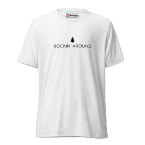 "rockin around the christmas tree" women's short sleeve t shirt