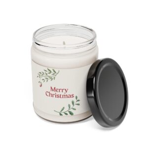 mistletoe "merry christmas" scented soy candle, 9oz