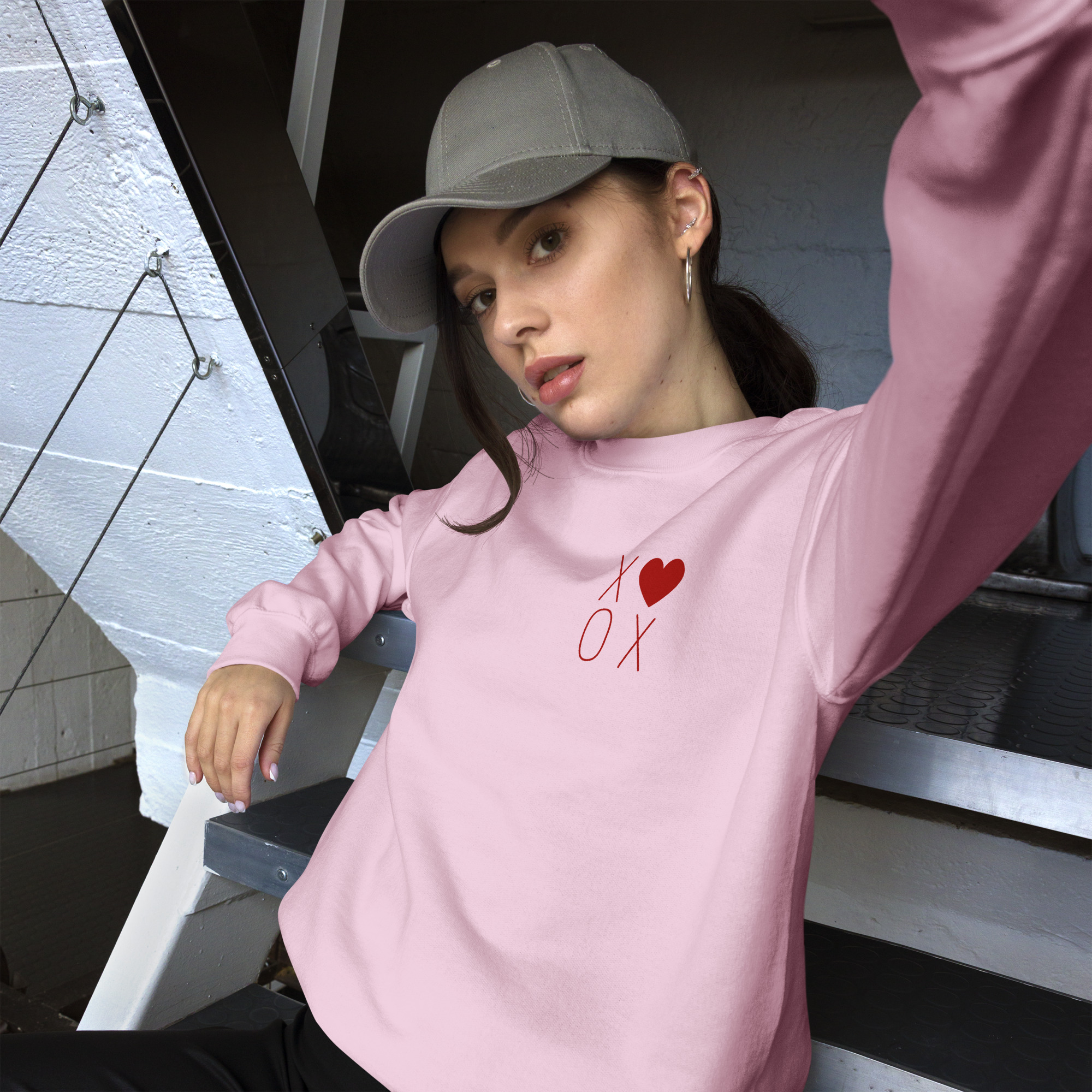 "heartfelt xoxo" women's sweatshirt
