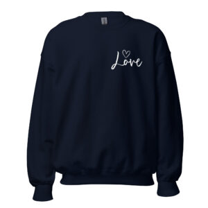 "love heart" women's sweatshirt