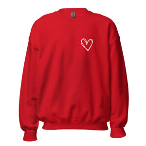 "heart" women's sweatshirt