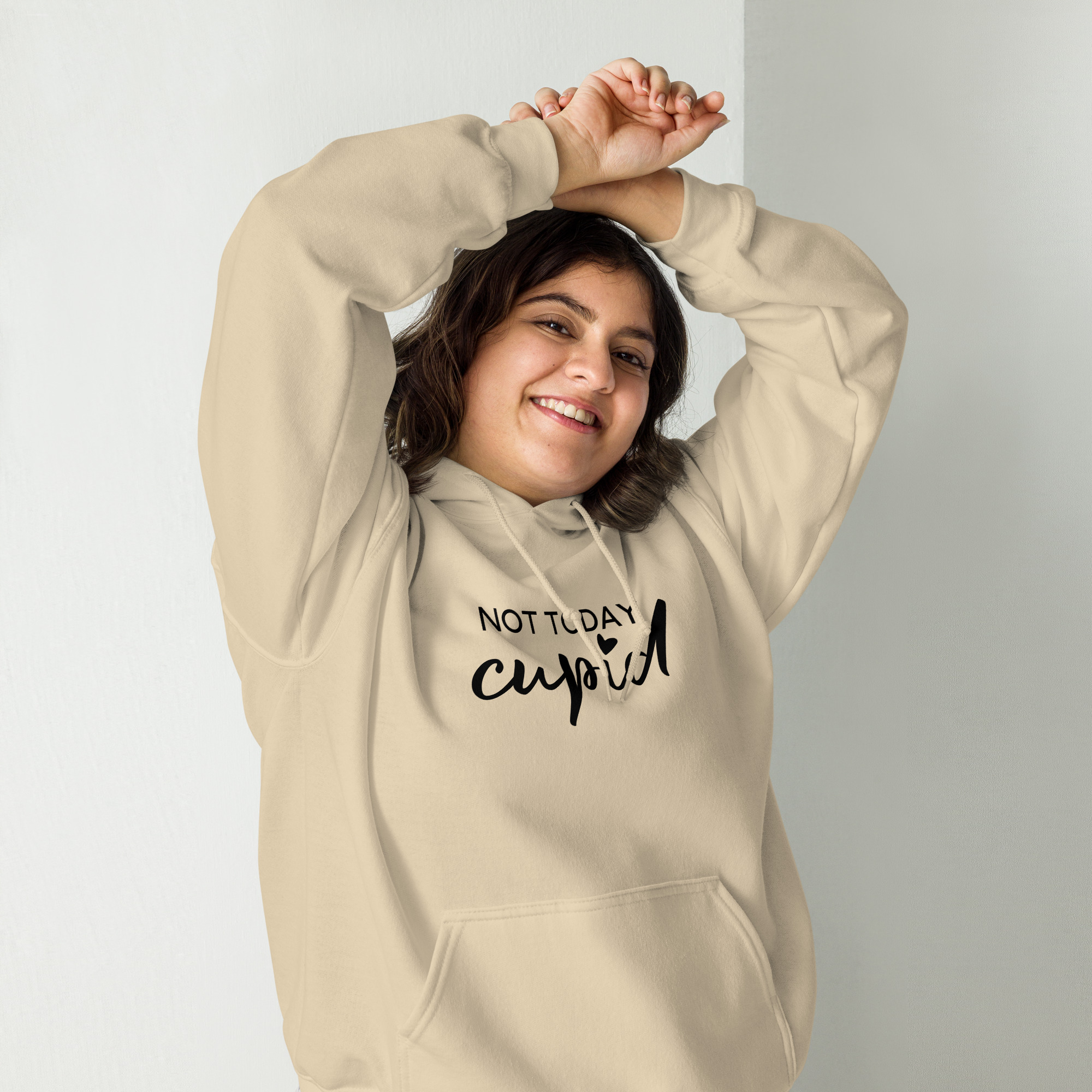 “not today cupid” women’s hoodie