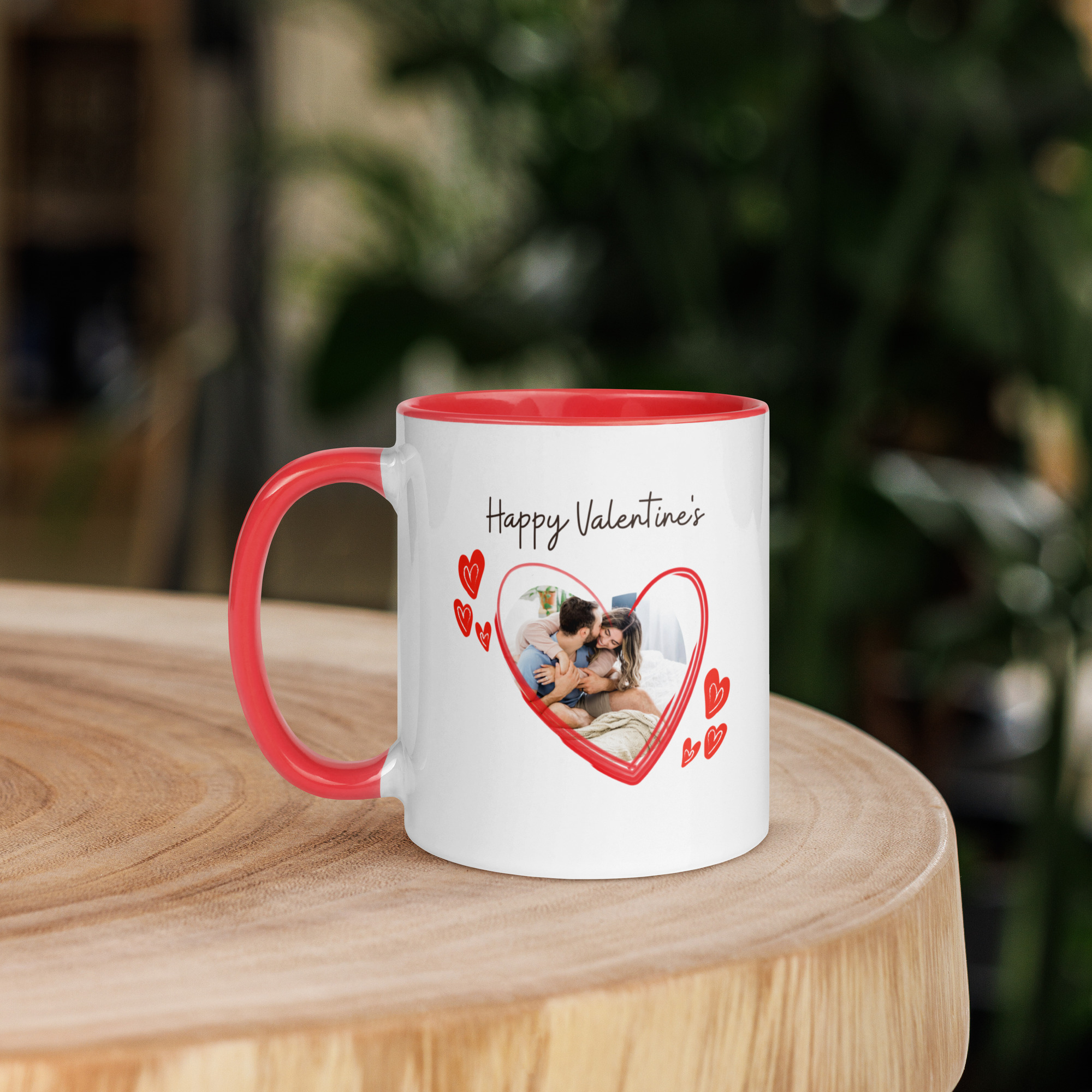 personalized "happy valentine's" photo mug