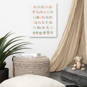 "educational alphabet" nursery canvas print