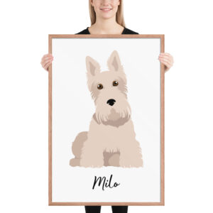 personalized scottish terrier framed poster