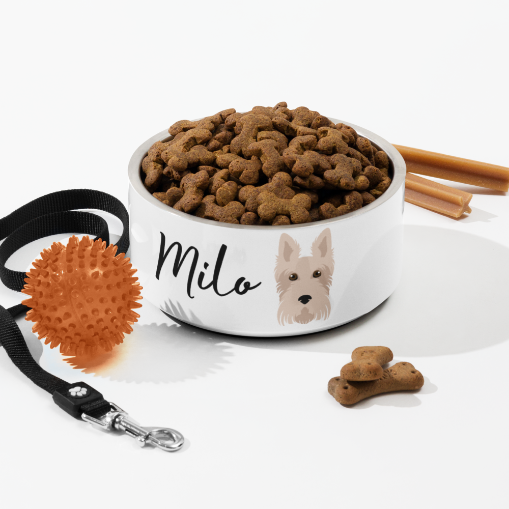 personalized dog bowl scottish terrier