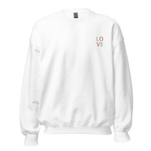 "love" unisex sweatshirt