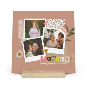 “vintage mother photo collage” gallery board with stand