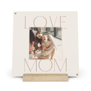 “love mom” gallery board with stand