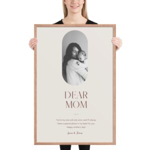 "dear mom" framed poster