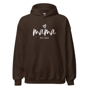 "mama heart established" personalized women’s hoodie