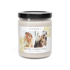 personalized "cozy winter" scented soy candle, 9oz