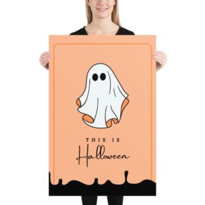 “happy hauntings” halloween poster