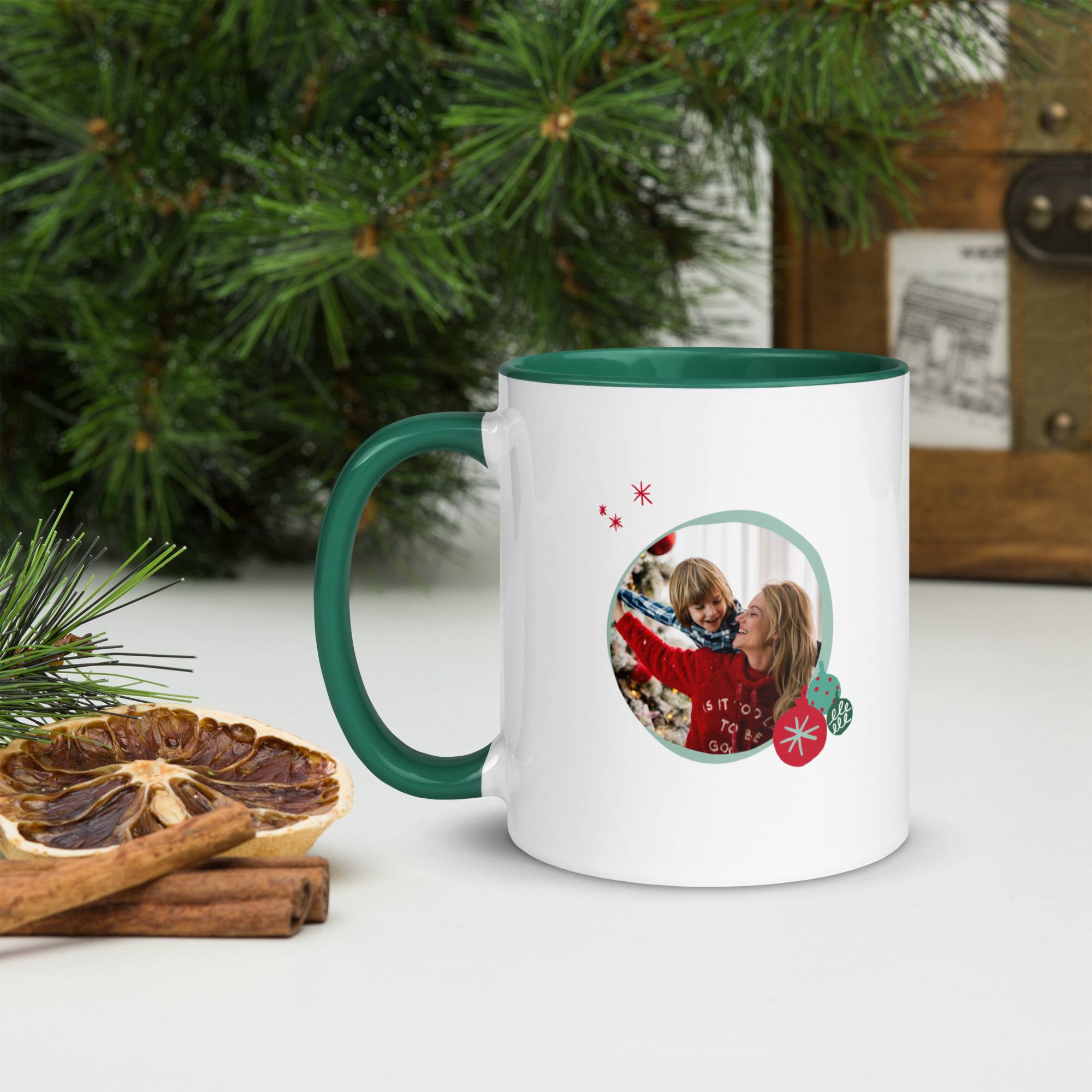 personalized "festive bauble" mug