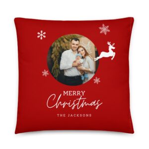 personalized "reindeer" christmas pillow