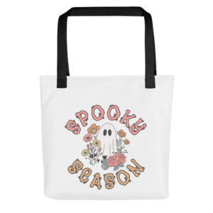 “illustrated spooky season” tote bag