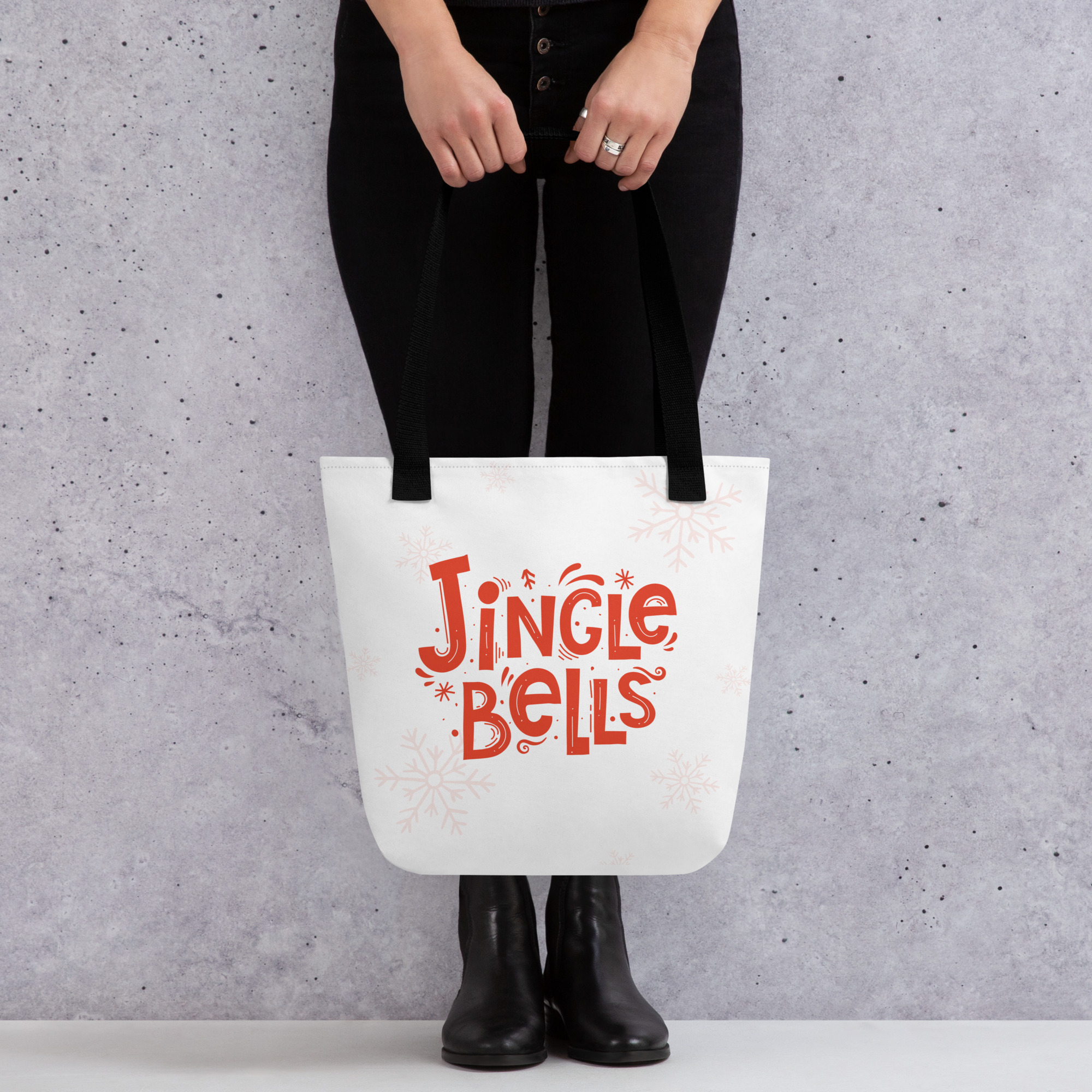 "jingle bells" tote bag