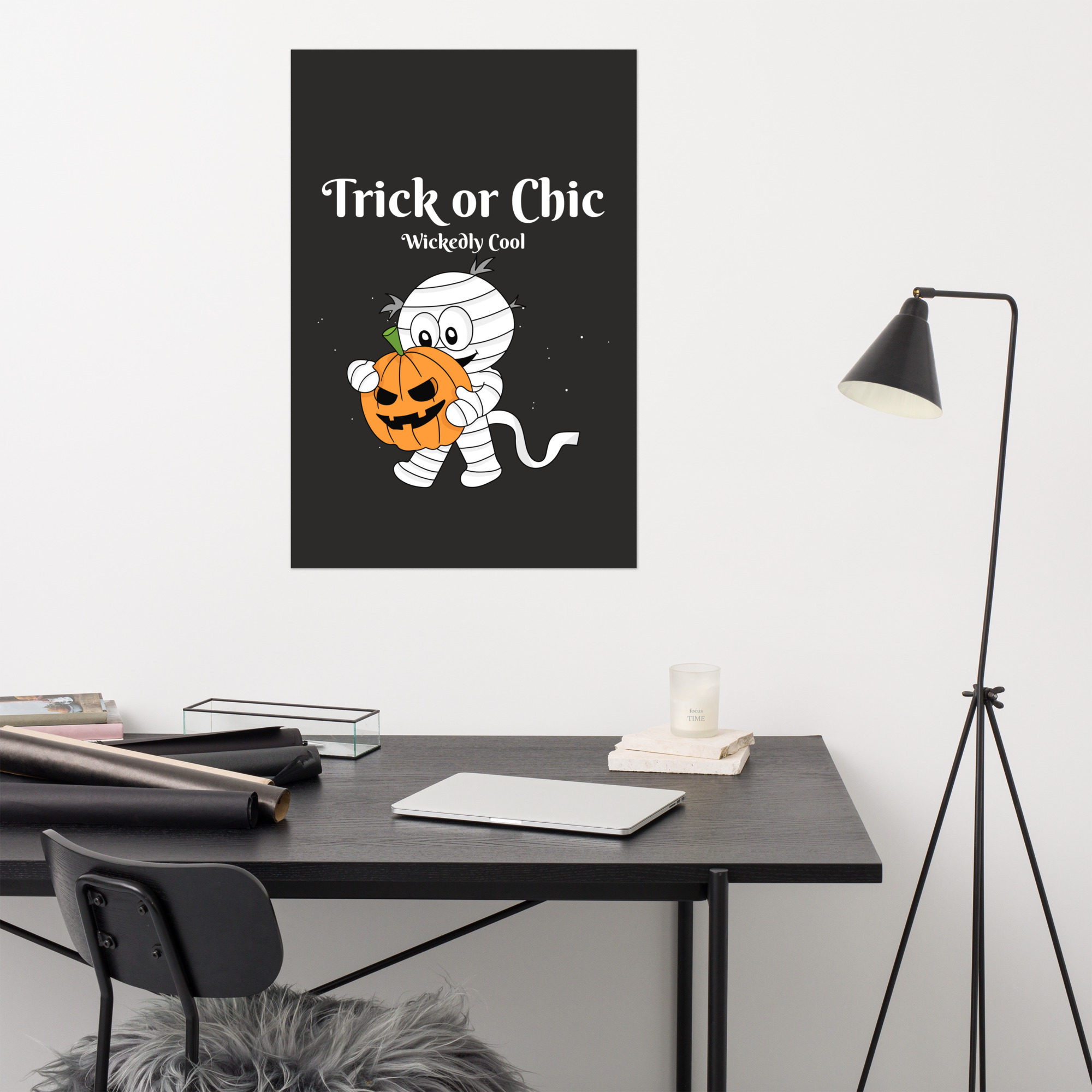 “trick or chic” halloween poster