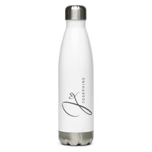 personalized "script initial heart" water bottle