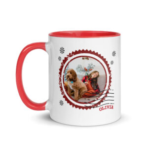 personalized "red cheer collage" mug