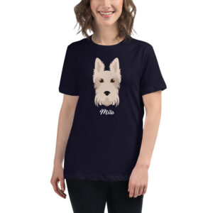 personalized scottish terrier women's relaxed t shirt