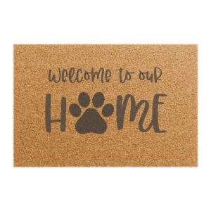 "welcome paw print" doormat