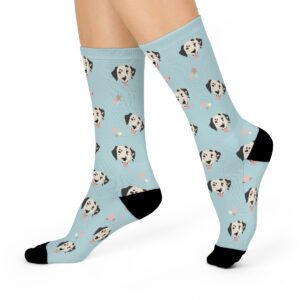dalmatian cushioned crew socks
