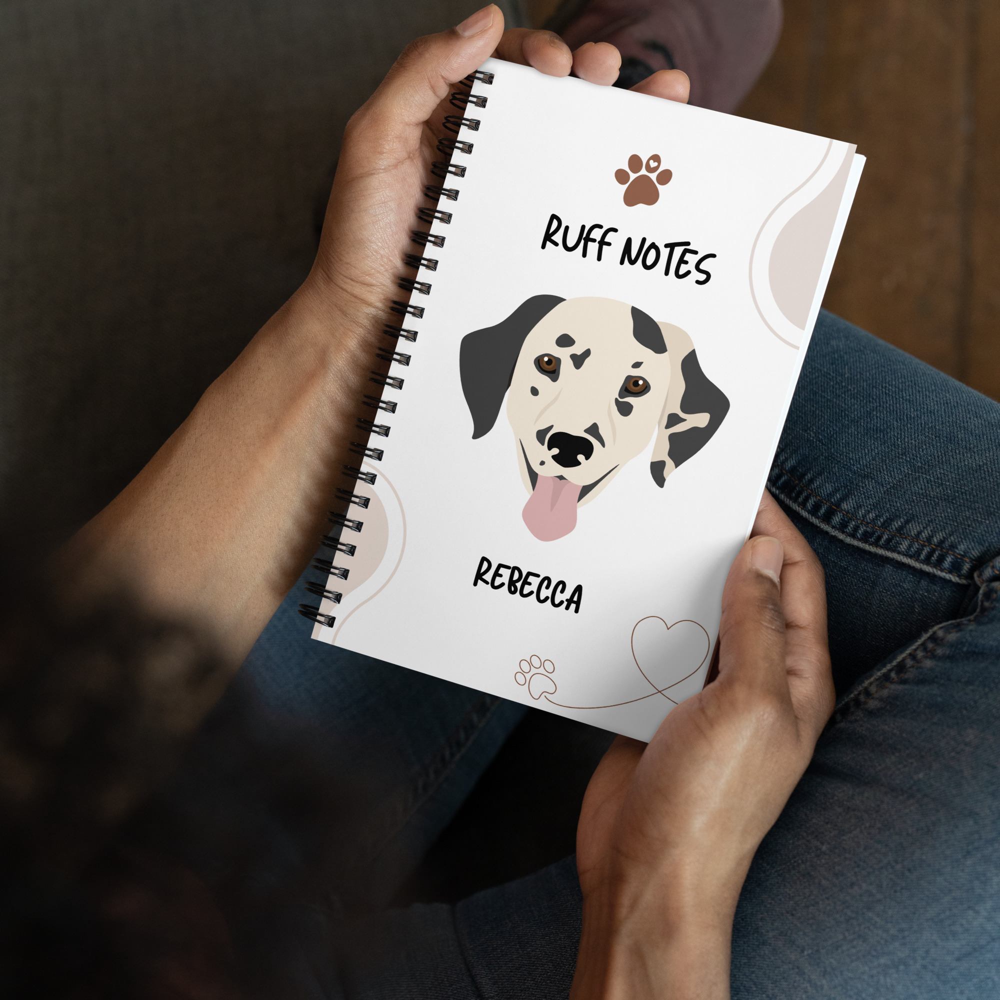 dalmatian personalized dog notebook