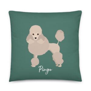 poodle personalized dog pillow