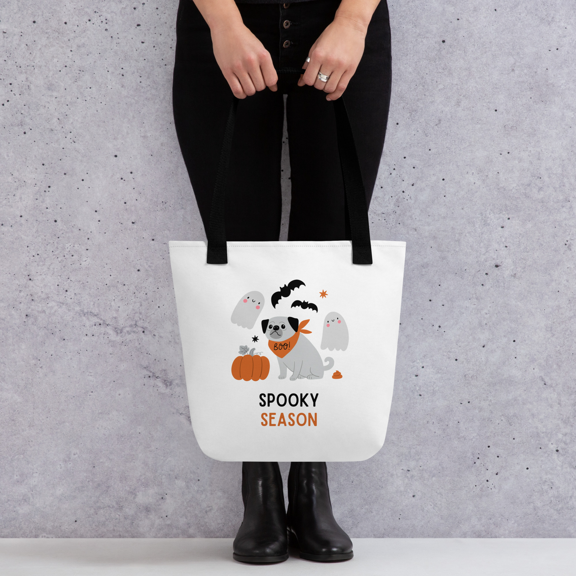 "spooky season" halloween tote bag