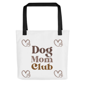 "dog mom club" tote bag