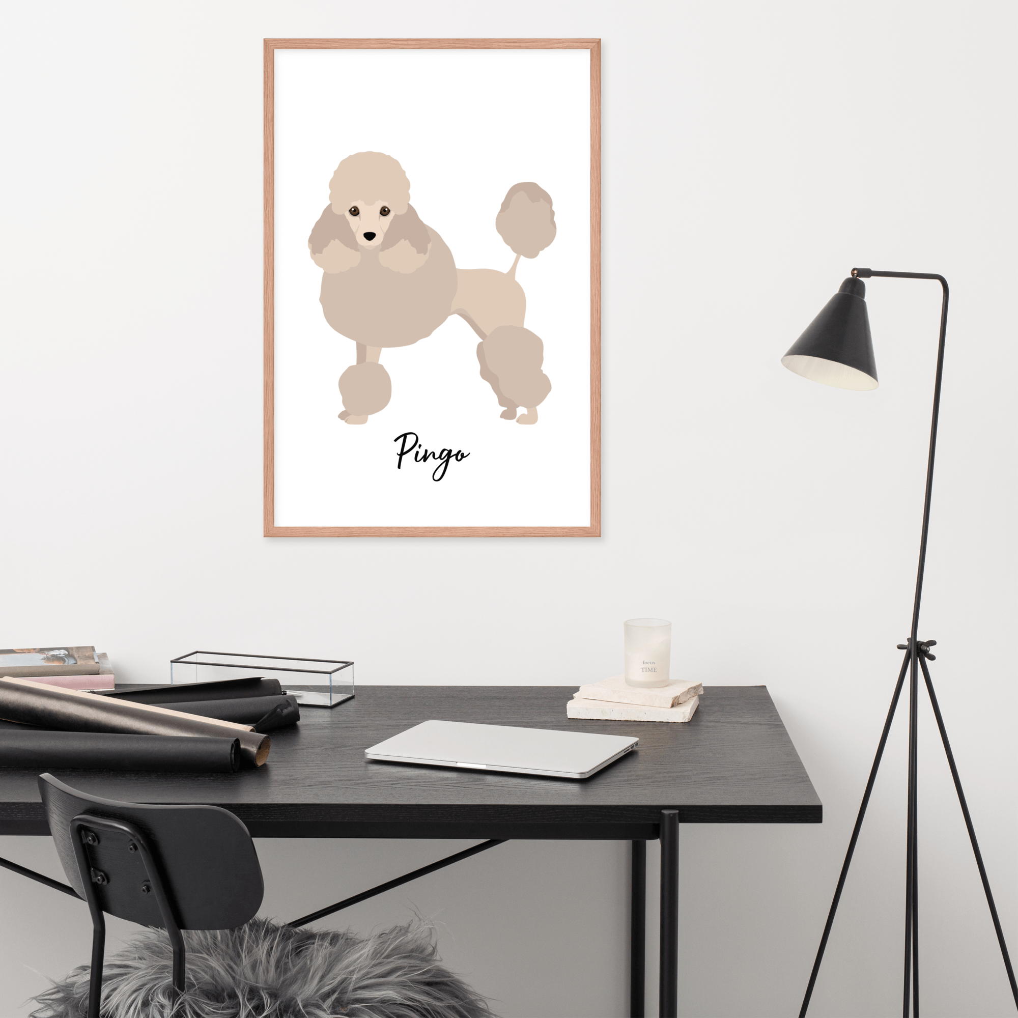 personalized poodle framed poster