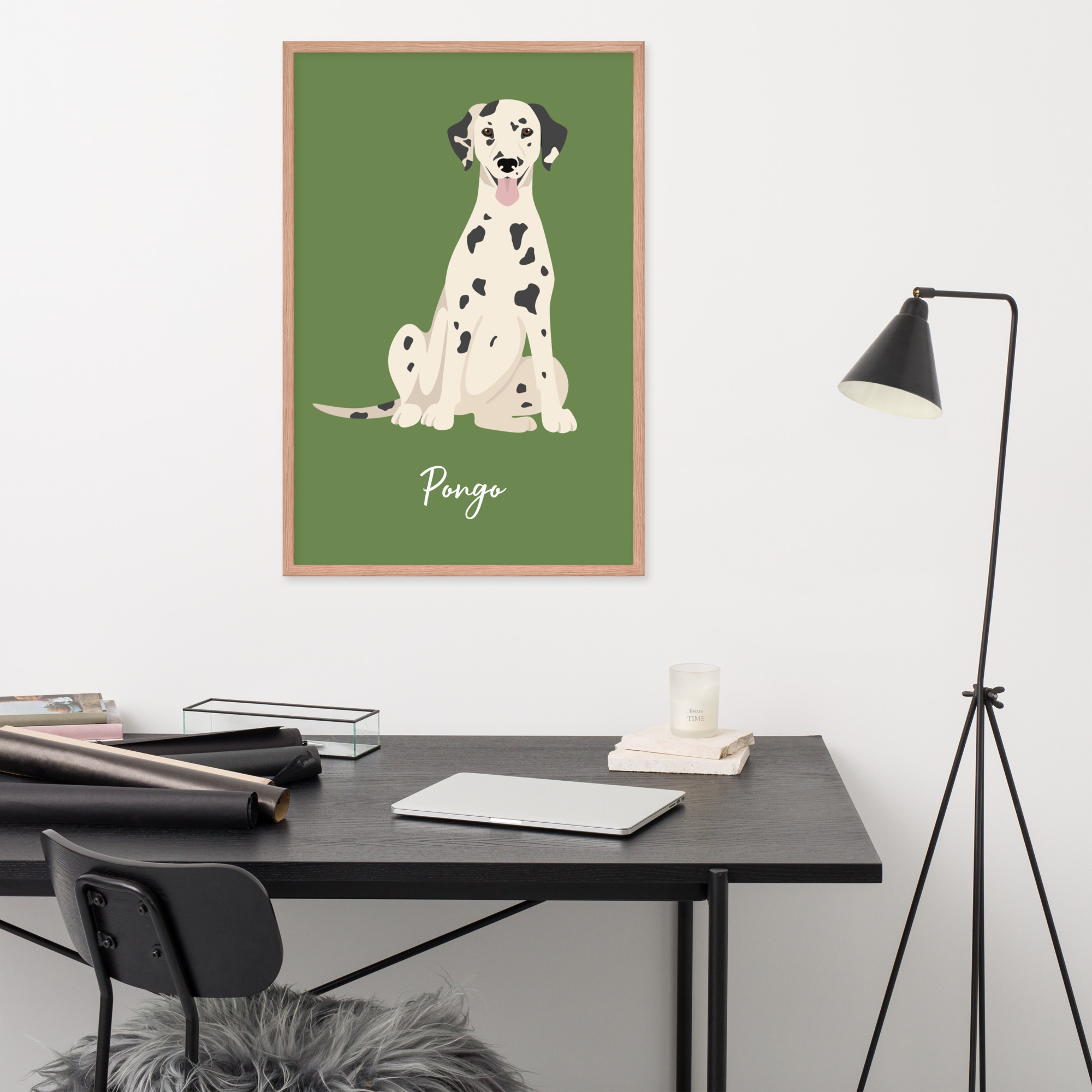 personalized “dalmatian” framed post